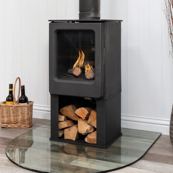Mendip Ashcott Gas Logstore – bespoke fire I